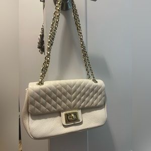 Karl Lagerfeld cream handbag with gold strap